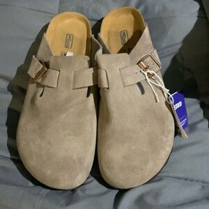 Birkenstock Boston Clogs Taupe 40 (Woman’s 9 / 9.5) Soft Footbed Narrow